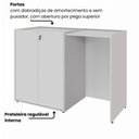 Ver imagem 5 de Armário Copa com Nicho para Frigobar Lado Direito 1,40 m X 0,60 m Multiuso com 2 Portas e