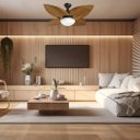 Ver imagem 3 de Ventilador de Teto Jet Aspen Venti-delta Cobre 4Pás Imbuia+Controle 110v