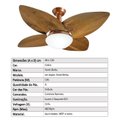 Ver imagem 2 de Ventilador de Teto Jet Aspen Venti-delta Cobre 4Pás Imbuia+Controle 110v