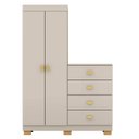 Ver imagem 6 de Guarda Roupa Cômoda 4 Gavetas 120cm Cristal Fendi - Vila Rica
