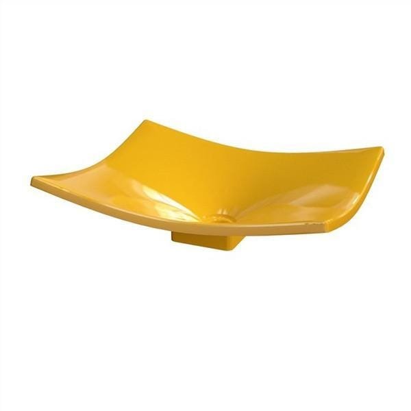 Cuba Folha De Apoio Banheiro 36cm Amarelo F44W - 1