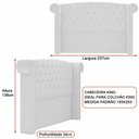 Ver imagem 2 de Cabeceira para Cama Box King 237cm Kendi Linho Bege - Sallar Home