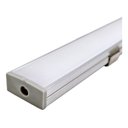 Ver imagem 1 de Perfil Sobrepor Slim 1m + Fita Led Cob + Fonte - Preto - 3000k