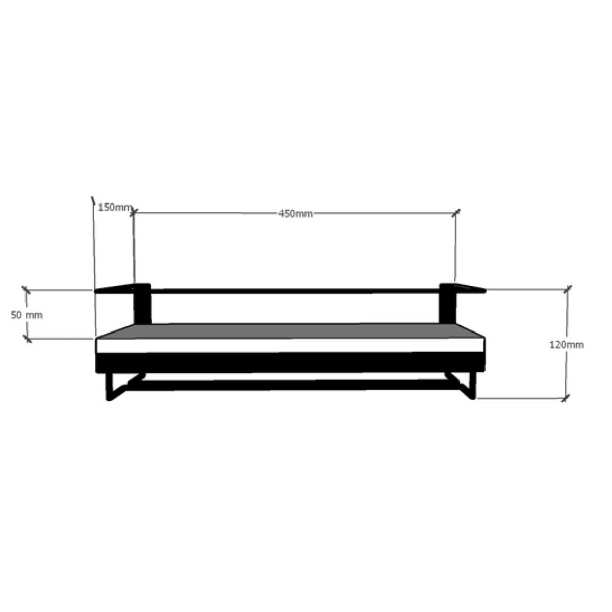 Adega Bar Bebida com Porta Taça 45cm Pinus Amadeirado - 4