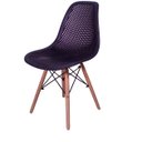 Ver imagem 3 de Kit 4 Cadeiras Design Charles Eames Eiffel Furadinha Cor:Preta