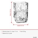 Ver imagem 7 de Vaso Decorativo de Cristal Transparente 13x9x9cm Enfeite Sala Mesa Estante