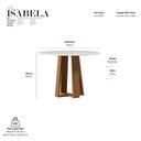 Ver imagem 2 de Mesa de Jantar Isabela 100x100 cm com Vidro Cinamomo Off White - New Ceval