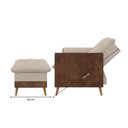 Ver imagem 7 de Poltrona York C/ Puff em Linho com Detalhes Courino e Fibras de Silicone Just Time