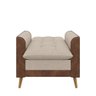 Poltrona York C/ Puff em Linho com Detalhes Courino e Fibras de Silicone Just Time - 9