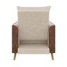 Poltrona York C/ Puff em Linho com Detalhes Courino e Fibras de Silicone Just Time - 8