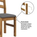 Ver mais imagens de Conjunto com Mesa de Jantar 180cm e 8 Cadeiras Estofadas 100% Madeira Maciça Napoli Espresso Móveis