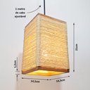 Ver imagem 2 de Luminária Teto Pendente Lustre Madeira Rústica Sisal Palha