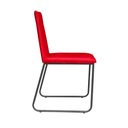 Ver imagem 7 de Kit 4 Cadeiras de Jantar Cozinha Industrial Lexa Veludo - Élpis Móveis - Vermelho - Preta