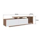 Ver imagem 3 de Rack Linea 2 Portas e Nicho para Tv de até 50 Polegadas B91 Emovell: Montana/branco