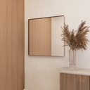 Ver imagem 1 de Espelho Sardenha - Linha Couro - - Caramelo - 110x110 - sem LED