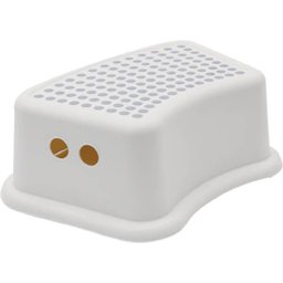 Banquinho 1 Degrau Step Banheiro Buba Infantil Anti Derrapante Branco e Cinza - 1 Banquinho 1 Degrau Step Banheiro Buba Infantil Anti Derrapante Branco e Cinza - 1