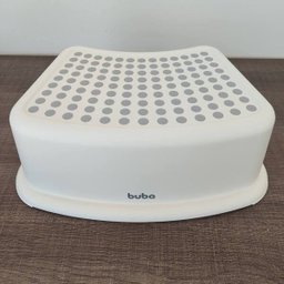 Banquinho 1 Degrau Step Banheiro Buba Infantil Anti Derrapante Branco e Cinza - 2 Banquinho 1 Degrau Step Banheiro Buba Infantil Anti Derrapante Branco e Cinza - 2
