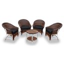 Ver imagem 1 de Conjunto 4 Poltronas 1 Mesa Centro Preto