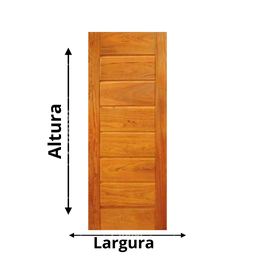Folha de Porta Madeira Maciça Modelo Bbb (a) 210 X (l) 82 Madeira Angelim - 2