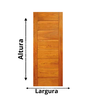 Folha de Porta Madeira Maciça Modelo Bbb (a) 210 X (l) 82 Madeira Angelim - 2