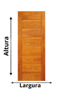Ver imagem 2 de Folha de Porta Madeira Maciça Modelo Bbb (a) 210 X (l) 82 Madeira Angelim