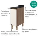 Ver imagem 4 de Balcão com Tampo 1 Porta MDF 30 cm Kali 1221722 Carvalho Toq Off White Nicioli