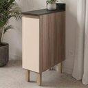 Ver imagem 2 de Balcão com Tampo 1 Porta MDF 30 cm Kali 1221722 Carvalho Toq Off White Nicioli