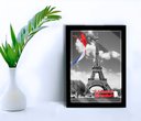 Ver imagem 1 de Quadro Decorativo Paris Torre Eiffel Sala + Vidro 33x25 A4:preto