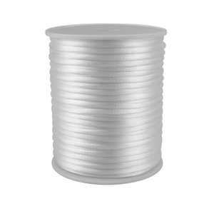 Cordão Acetinado Rabo de Rato 2mm Rolo com 50 M Branco