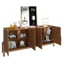 Ver imagem 3 de Aparador Buffet Sala Lizz 190cm com Pés de Madeira Maciça Cedro
