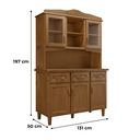 Ver imagem 3 de Cristaleira 5 Portas 3 Gavetas Brasil Cavazotto 