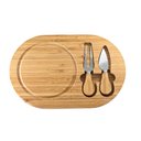 Ver imagem 1 de Jogo Tábua Para Queijo Bambu com Faca e Garfo - Yangzi