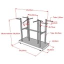 Ver imagem 3 de Expositor Arara De Centro Modelo Robust 8 Braços Base Em MDF Comac Branco