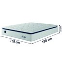 Ver imagem 4 de Cama Box Casal Queen Colchão Molas Ensacadas com Pillow Sevilha 158x198x71cm Branco/cinza Hellen
