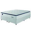 Ver imagem 1 de Cama Box Casal Queen Colchão Molas Ensacadas com Pillow Sevilha 158x198x71cm Branco/cinza Hellen