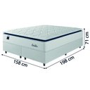 Ver imagem 5 de Cama Box Casal Queen Colchão Molas Ensacadas com Pillow Sevilha 158x198x71cm Branco/cinza Hellen