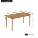 Ver imagem 3 de Mesa de Jantar 4 Lugares 120cm Retangular Multimóveis Crjcm-MES006 Cinamomo