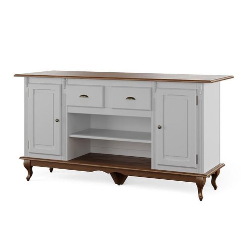Bancada de Cozinha Hannover 2 Portas 2 Gavetas MDF 176cm Branca