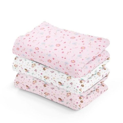 Cueiro Flanelado Papi Estampado 1,0M X 80CM Feminino 03 Un