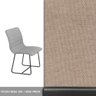 Conjunto 2 cadeiras Cristal Base Preto Linho:Tramado Bege - 3