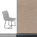 Ver imagem 3 de Conjunto 2 cadeiras Cristal Base Preto Linho:Tramado Bege