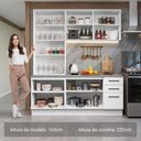 Ver imagem 7 de Armário de Cozinha Compacta 190cm com Cristaleira Branco Agata Madesa 01 Branco