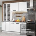 Ver imagem 2 de Armário de Cozinha Compacta 190cm com Cristaleira Branco Agata Madesa 01 Branco
