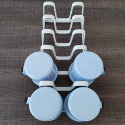 Organizador de Tampas de Panela Armário Formas Travessa Branco - 5