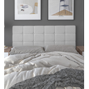 Ver imagem 1 de Cabeceira Suspensa Almofada Cama Casal Box Queen King 160x55 Modelo Calipha Branco Courino