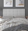 Ver imagem 1 de Cabeceira Suspensa Almofada Cama Casal Box Queen King 160x55 Modelo Calipha Branco Courino