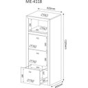 Ver imagem 2 de Arquivo para Pastas Suspensas 3 Gavetas Me4118 Tecno Mobili - Rústico