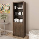 Ver imagem 1 de Armário para Escritório 60cm 2 Portas 3 Prateleiras Me4110 Tecno Mobili - Rústico