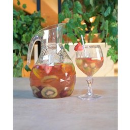 Kit Jarra 2,3L E 6 Taças 350ml Jogo De Refresco Tango Servir Água Suco Transparente UZ - 4