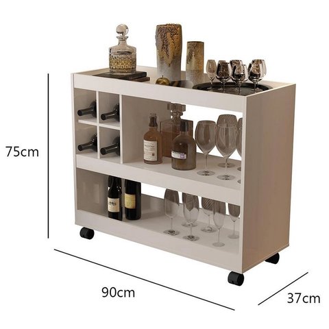 Aparador Adega Bar Quarenta Cinquenta Luxuoso - Várias Cores - Jm Casa dos Móveis: Pérola